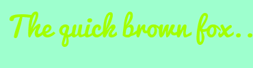 Image with Font Color A2FF00 and Background Color 9EFFCE